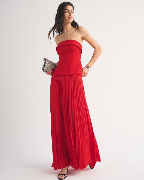 Bra-Free Strapless Set Top, Vivid Red view 2