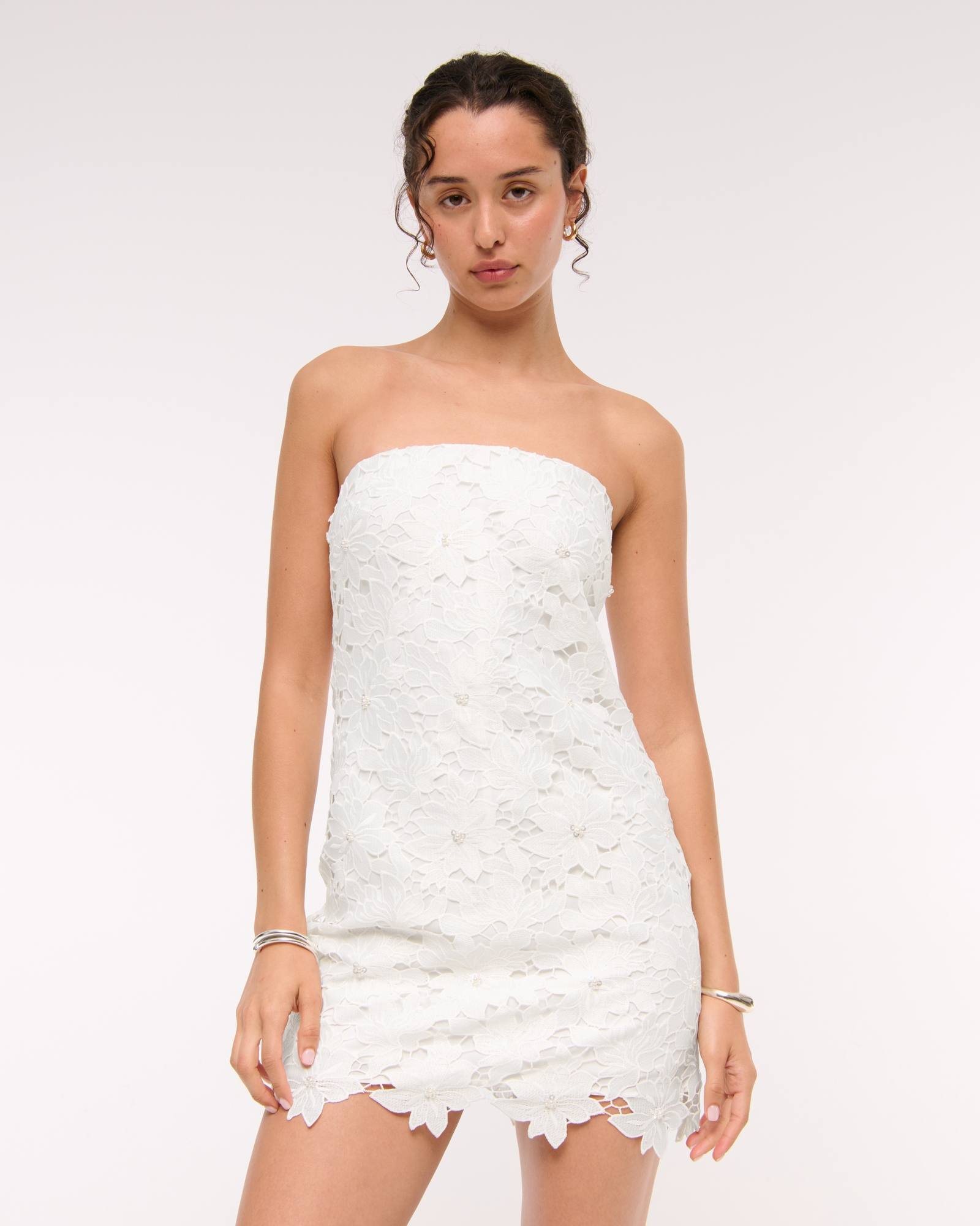 Strapless Lace Skort