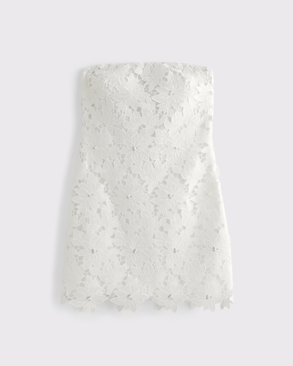 Strapless Lace Skort, White view 1
