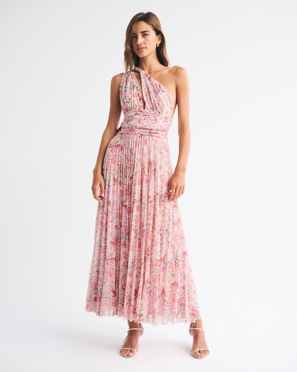5-in-1 Convertible A&F Giselle Maxi Dress, Light Pink Pattern view 2