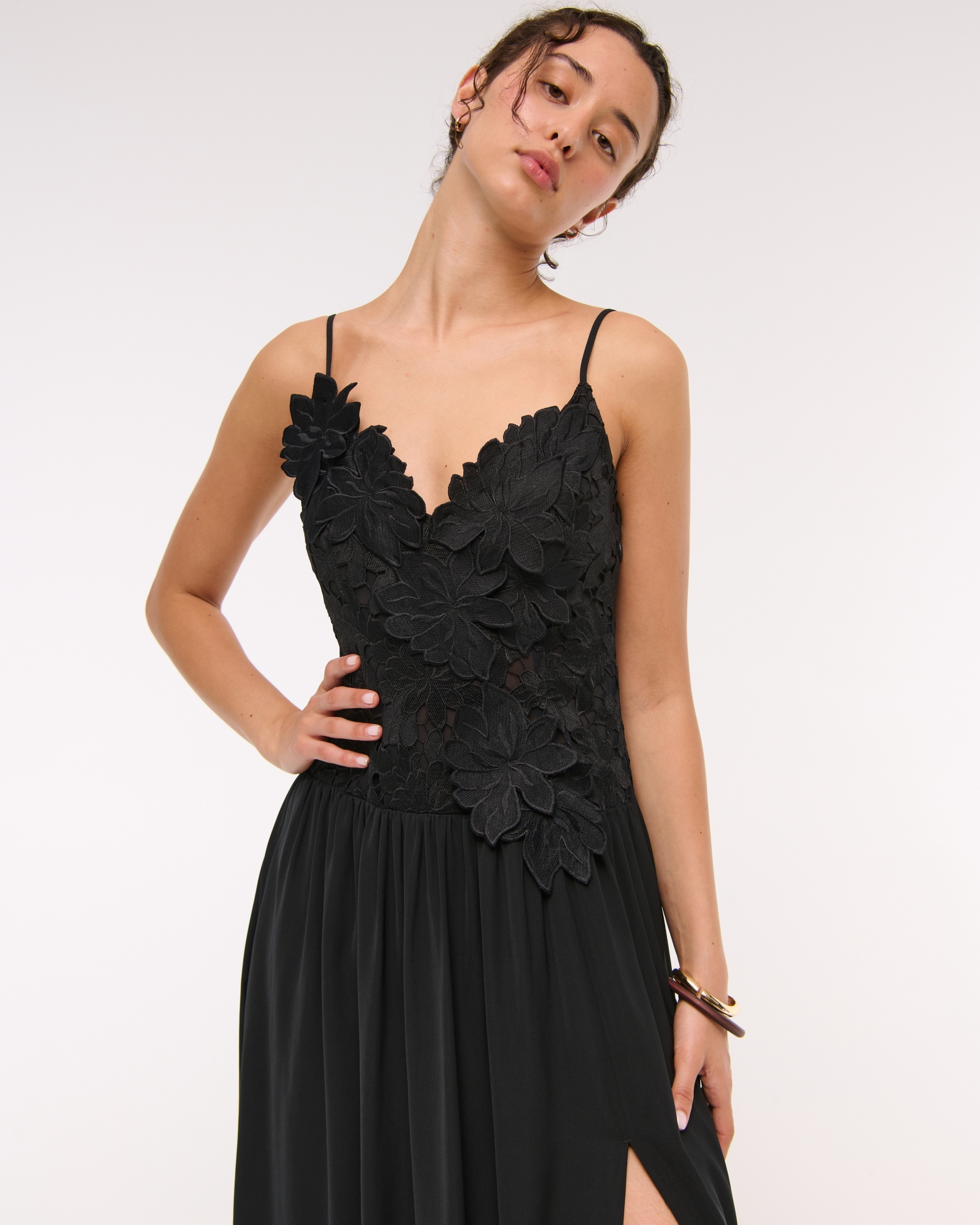 Floral Lace Flowy Maxi Dress