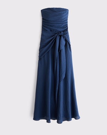 ABERCROMBIE & FITCH Women's Bra-Free Strapless Draped Maxi Dress | Women's | Abercrombie.com