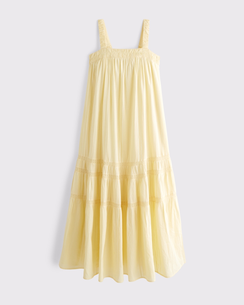 Women's 100% Cotton Tiered Flowy Maxi Dress | Women's Dresses & Jumpsuits |  Abercrombie.com