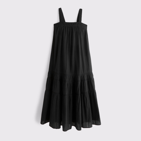 Женские платья Abercrombie & Fitch 100% Cotton Tiered Flowy Maxi Dress