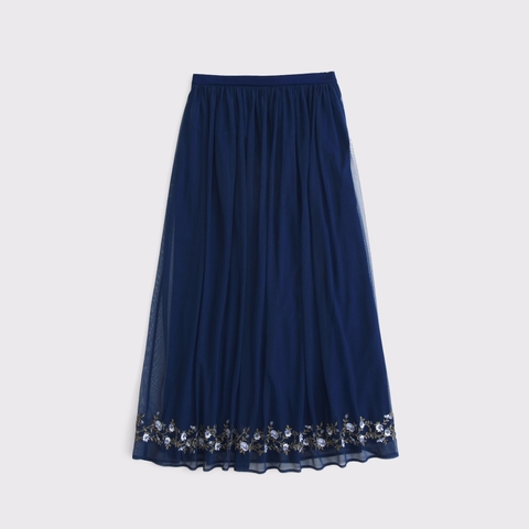 Женские юбки Abercrombie & Fitch High Rise Embroidered Maxi Set Skirt