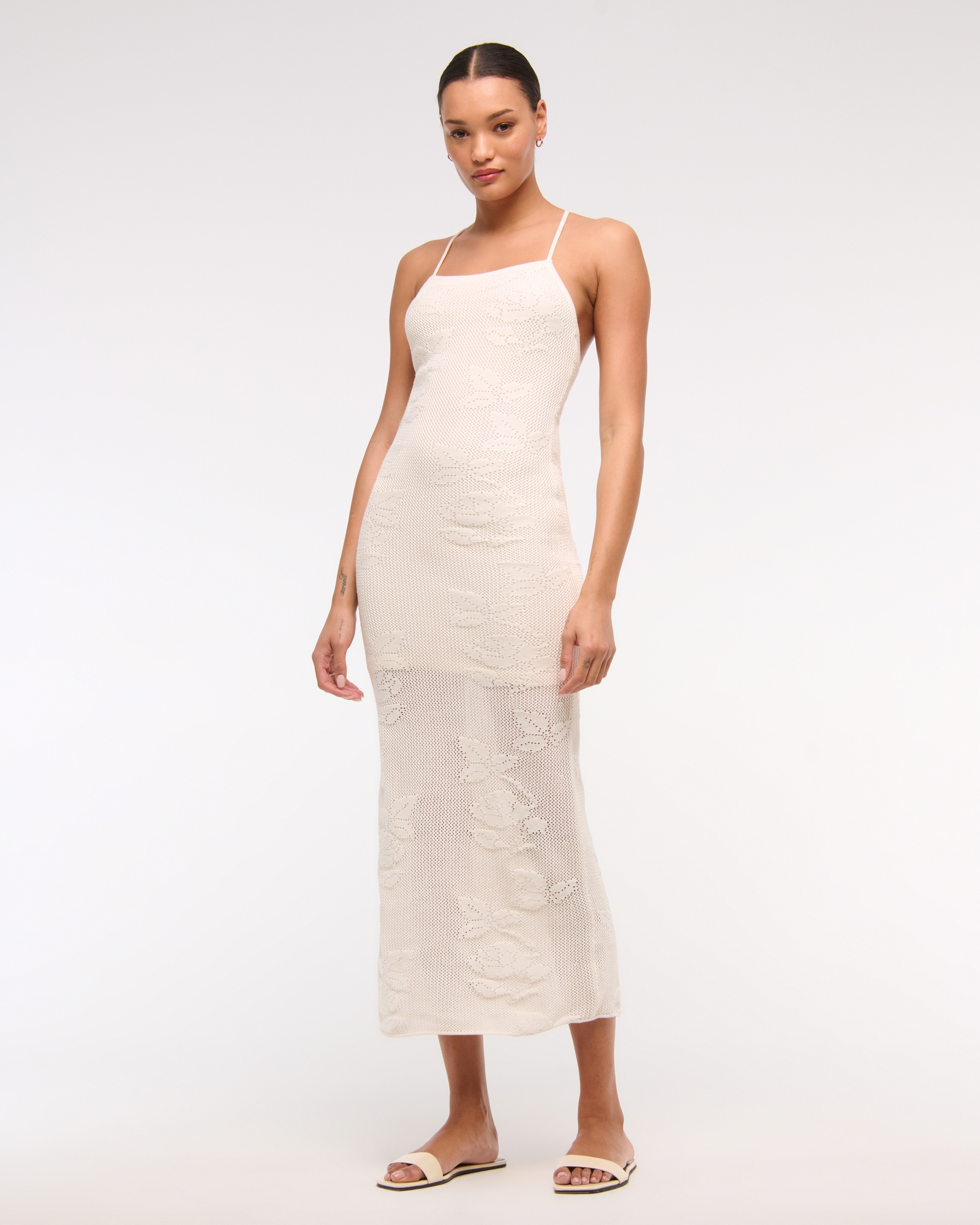 Crochet-Style Maxi Dress