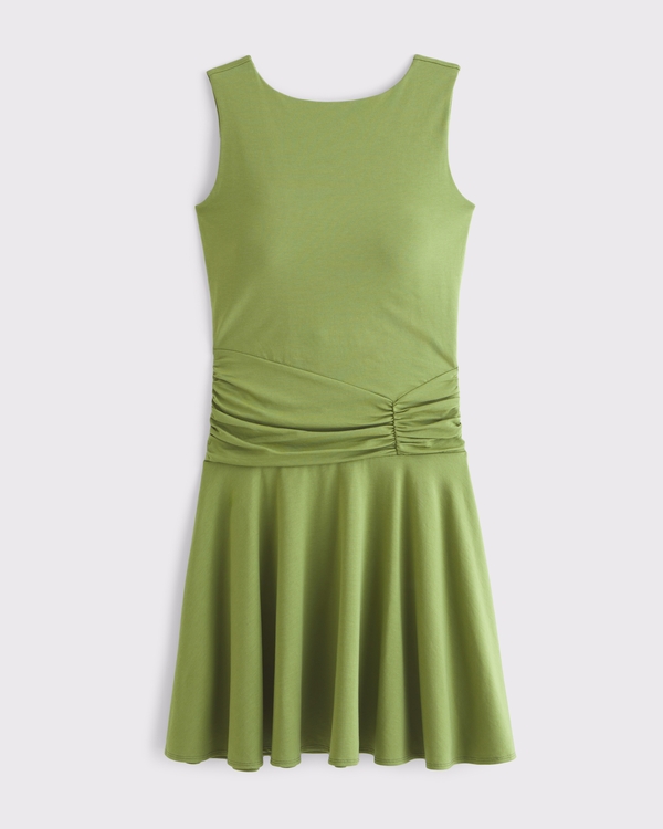 Plunge Cowl Back Maxi Dress