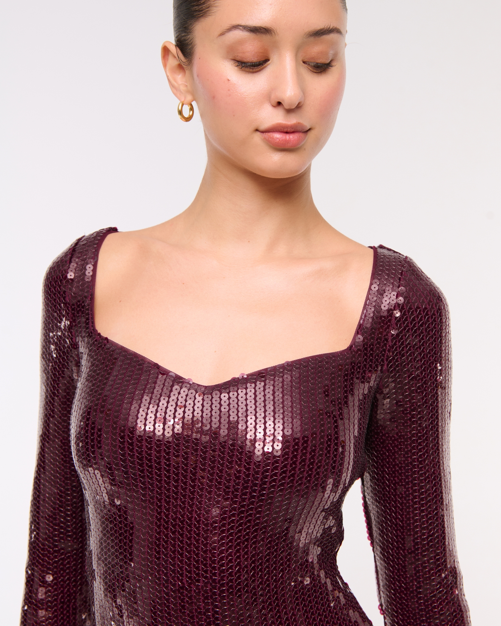 Bra-Free Sweetheart Sequin Mini Dress