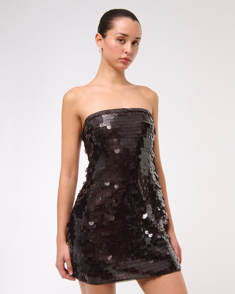 The A&F Scarlett Strapless Sequin Skort