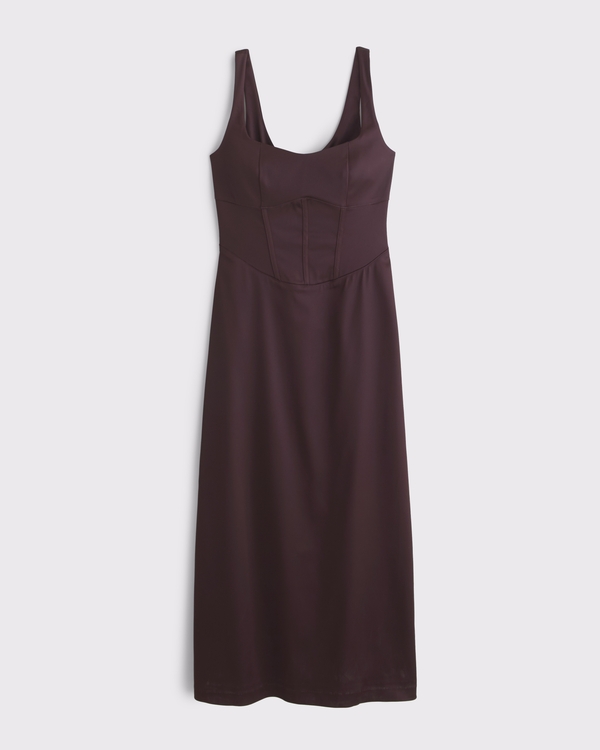 Sweetheart Satin Sculpt Midi Dress