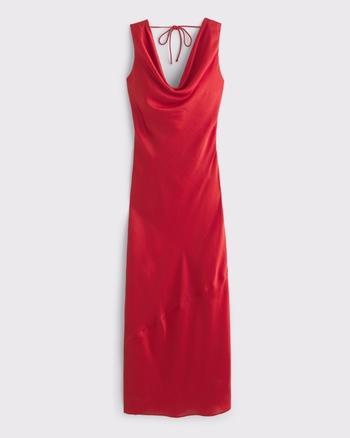 Women's The A&F Julia Slip Cowl Neck Maxi Dress | Women's Clearance | Abercrombie.com