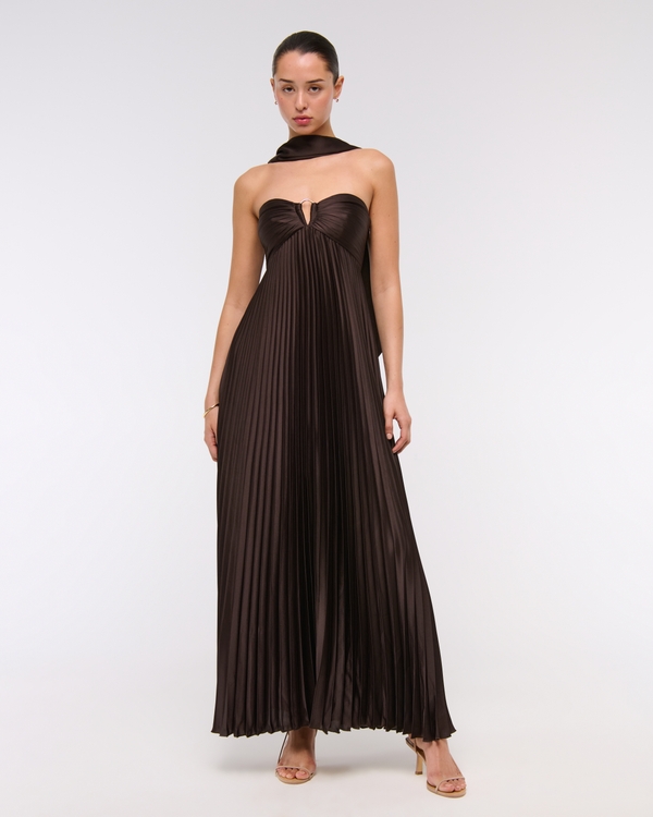 The A&F Giselle Babydoll Maxi Dress, Coffee view 1