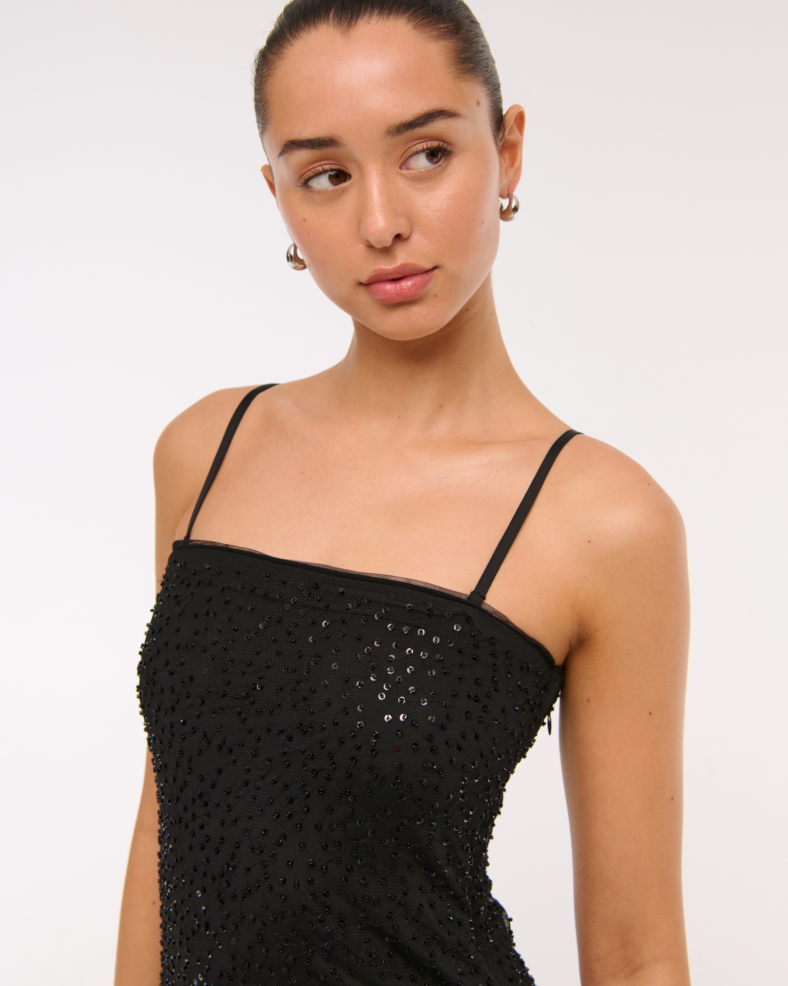 Beaded Strapless Maxi Dress