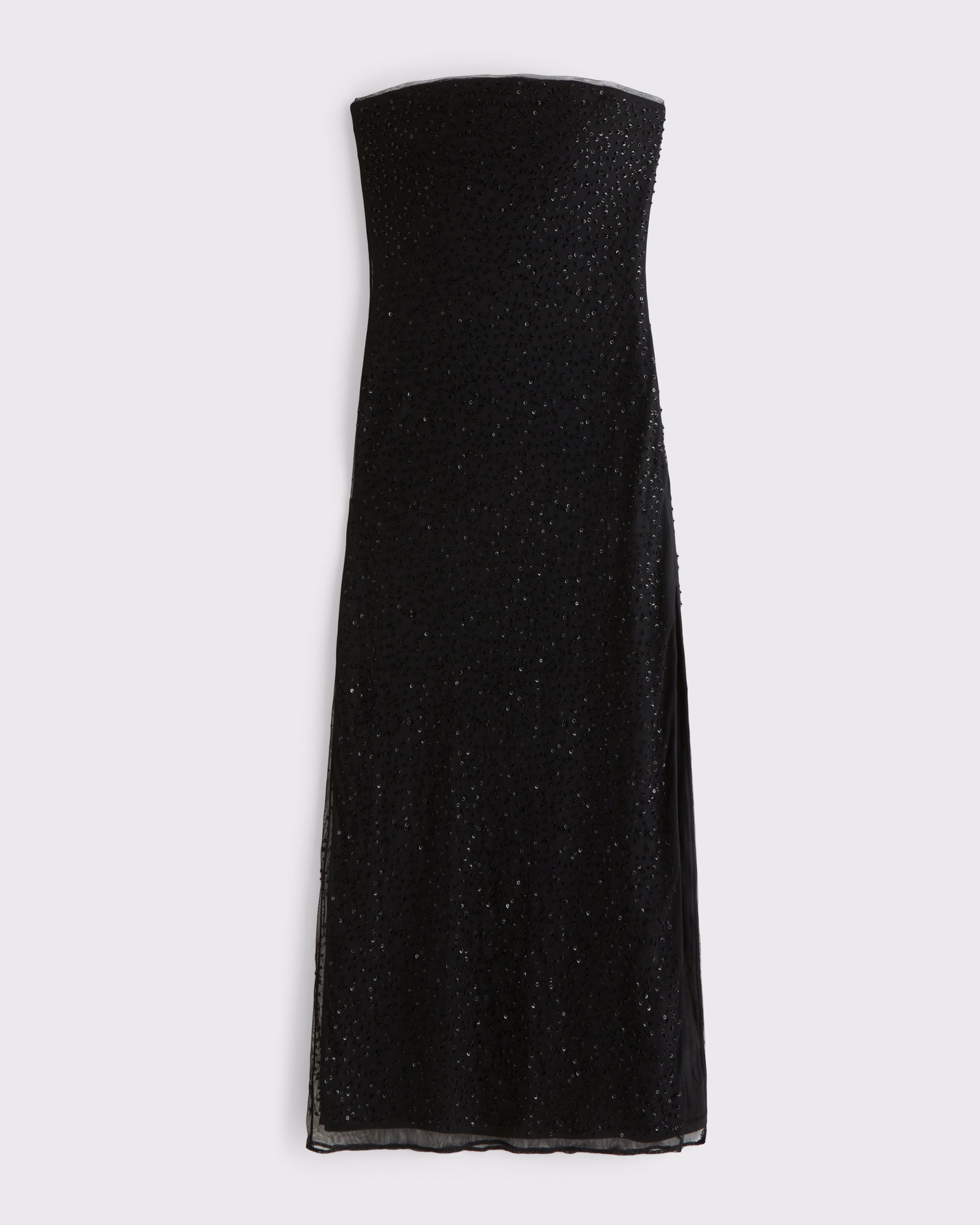 Beaded Strapless Maxi Dress