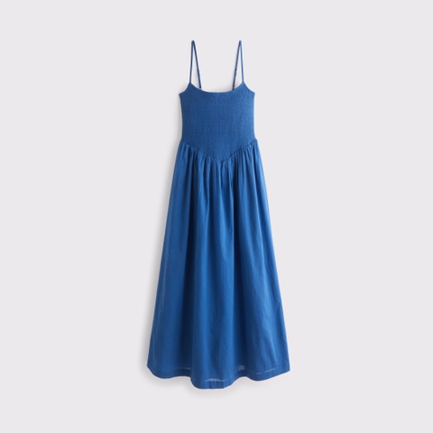 Женские платья Abercrombie & Fitch 100% Cotton A&F Sydney Smocked Dipped-Waist Midi Dress