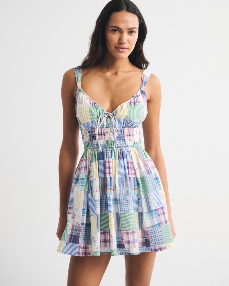 Bra-Free Smocked Tie-Front Skort - thumbnail 5