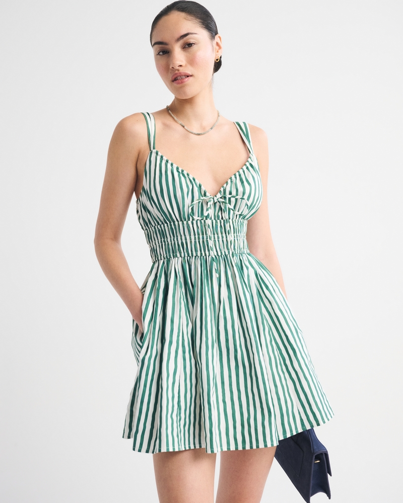 Bra-Free Smocked Tie-Front Skort - thumbnail 2