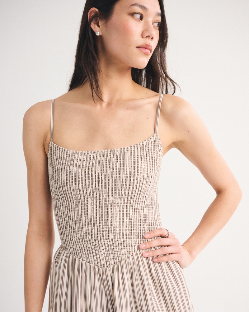 A&F Sydney Smocked Dipped-Waist Romper - thumbnail 4