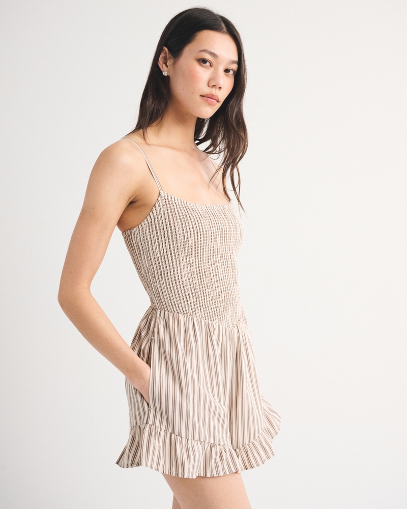 A&F Sydney Smocked Dipped-Waist Romper - thumbnail 5