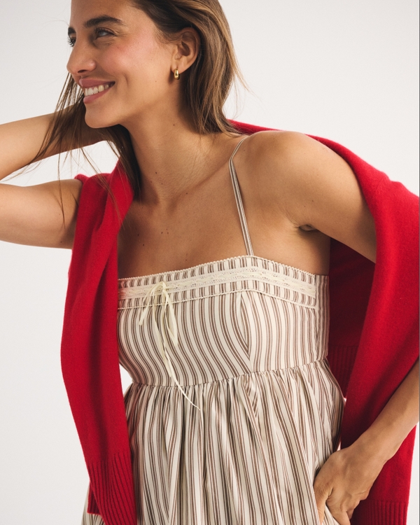 A&F Emerson Babydoll Skort, Med Brown Print view 2