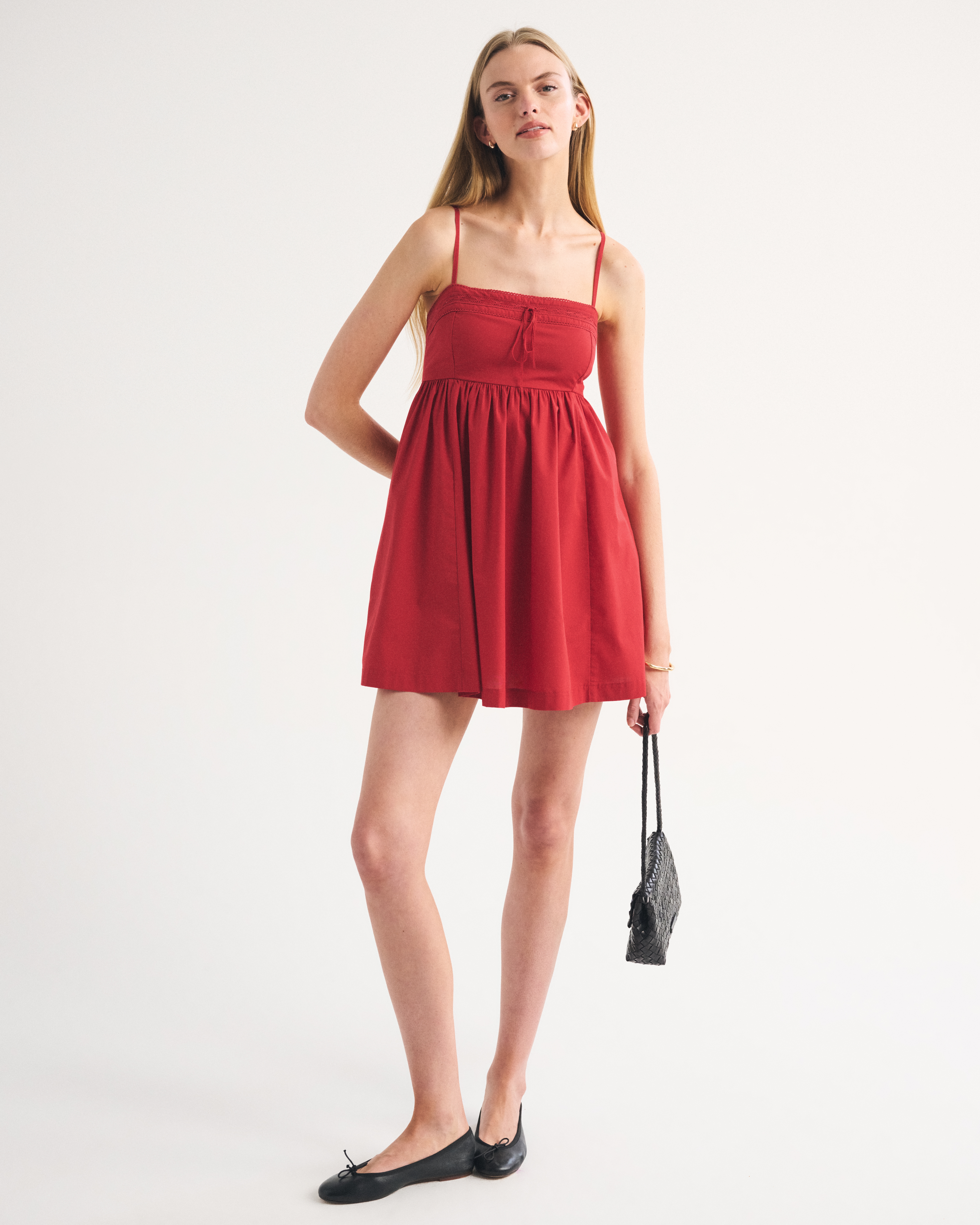 A&F Emerson Babydoll Skort - Fiery Red