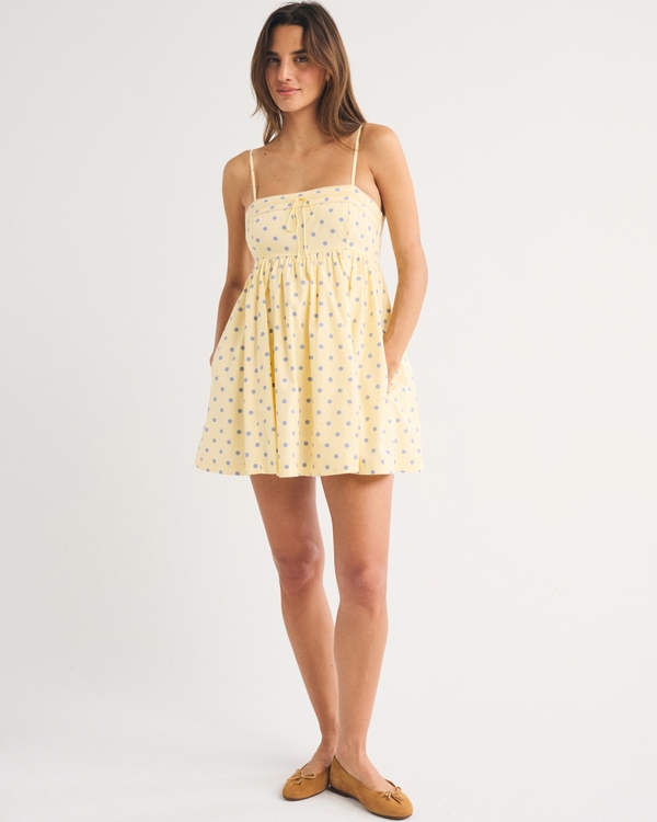 A&F Emerson Babydoll Skort, Gold Print view 2