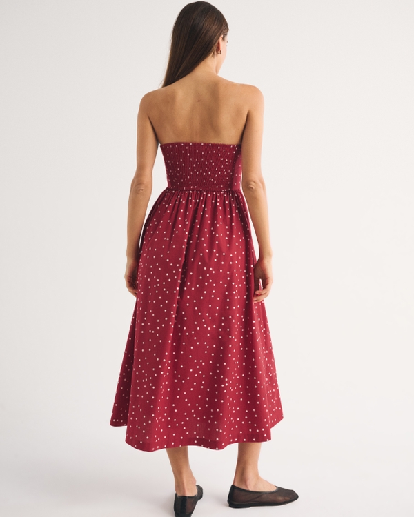 Women's A&F Emerson Strapless Midi Dress | Women's Dresses & Jumpsuits |  Abercrombie.com