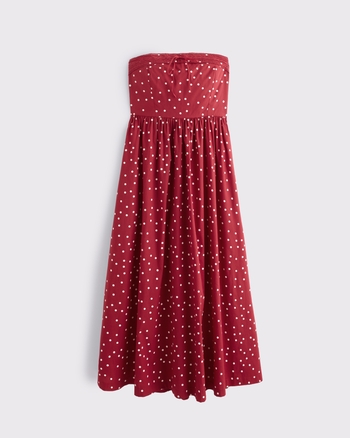ABERCROMBIE & FITCH Women's A&F Emerson Strapless Midi Dress 