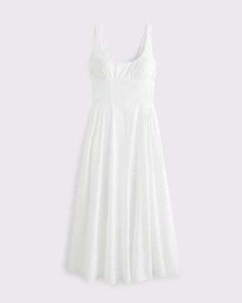 100% Cotton A&F Bra-Free Dylan Midi Dress
