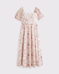 A&F Emerson Puff Sleeve Midi Dress