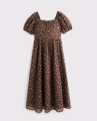 A&F Emerson Puff Sleeve Midi Dress