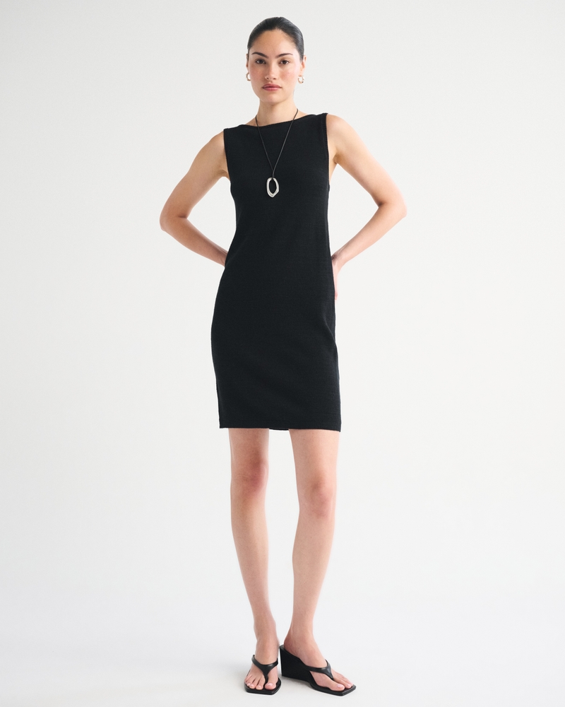 High Neck Sweater Mini Dress - thumbnail 7