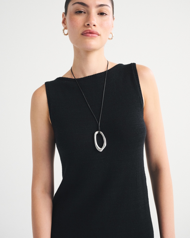 High Neck Sweater Mini Dress - thumbnail 9