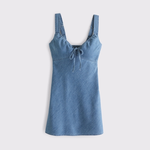 Женские платья Abercrombie & Fitch Bra-Free Tie-Front Chambray Mini Dress