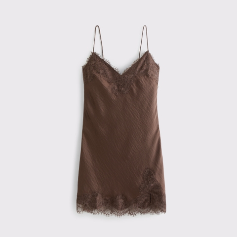 Женские платья Abercrombie & Fitch Lace-Trim Slip Mini Dress