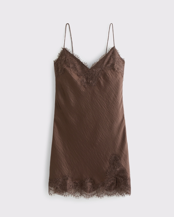 chinese dress ladies Lustre Lace Slip Mini Dress | Ivory | Dresses