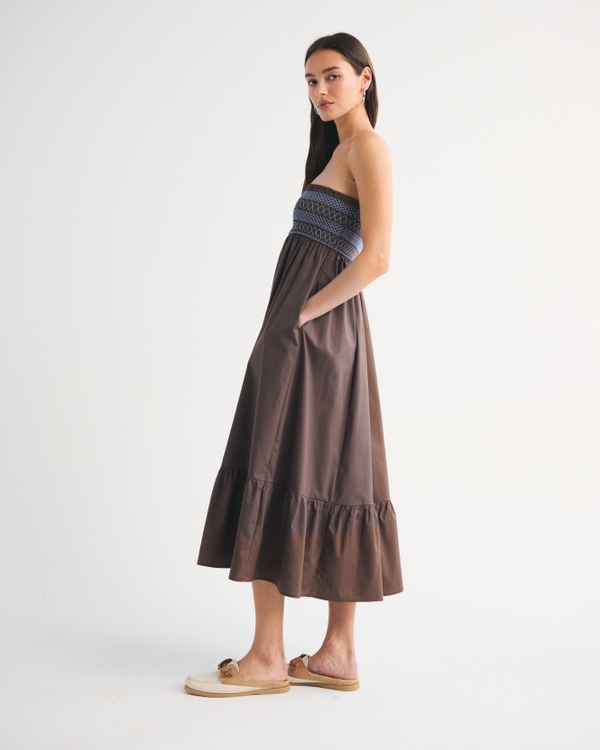 A&F Sydney Smocked Convertible Midi Dress