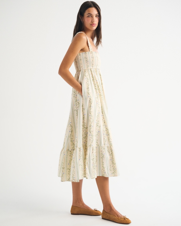 A&F Sydney Smocked Convertible Midi Dress