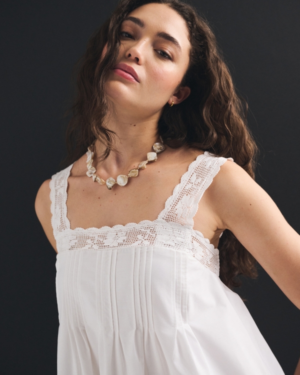 Women's Lace-Trim Easy Mini Dress | Women's Dresses & Jumpsuits |  Abercrombie.com
