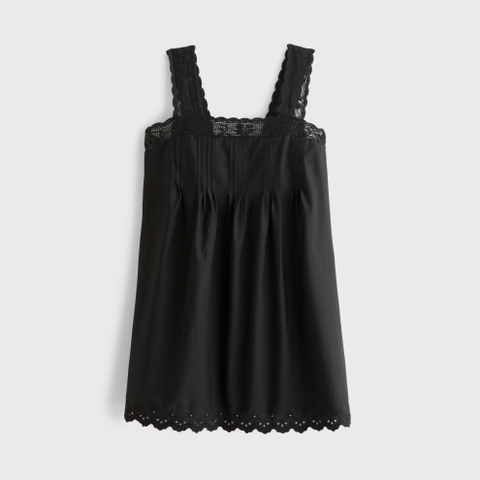 Женские платья Abercrombie & Fitch Lace-Trim Easy Mini Dress