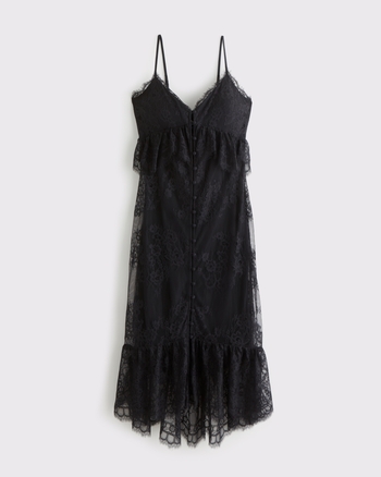 Bra-Free Button-Through Lace Duster Midi Dress from Abercrombie & Fitch - $150