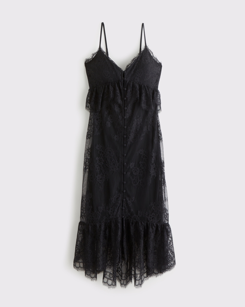 Women's Bra-Free Button-Through Lace Duster Midi Dress | Women's Dresses &  Jumpsuits | Abercrombie.com