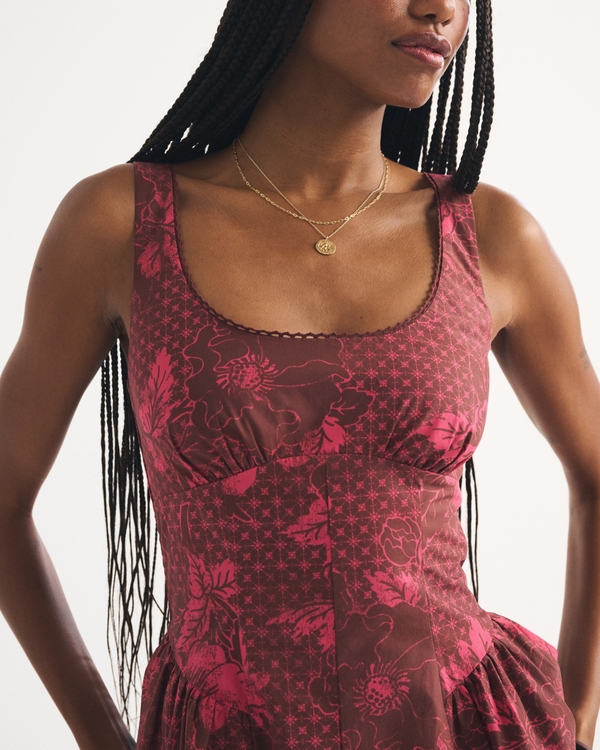 dylan mini dress red DYLAN MINI DRESS WITH TIED BAND AT THE BACK