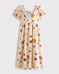 A&F Emerson Puff Sleeve Midi Dress