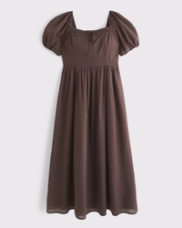 A&F Emerson Puff Sleeve Midi Dress