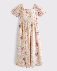 A&F Emerson Puff Sleeve Midi Dress