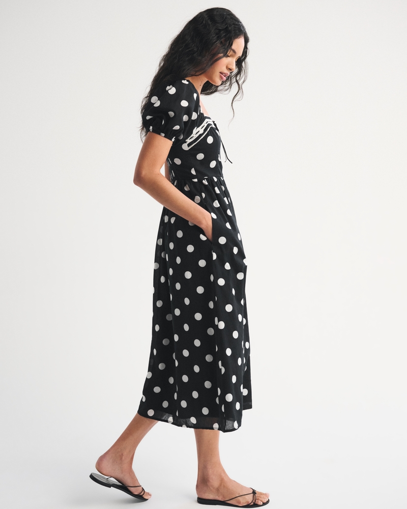 A&F Emerson Puff Sleeve Midi Dress - thumbnail 8