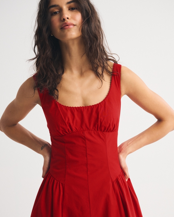 A&F Bra-Free Dylan Midi Dress, Red view 2