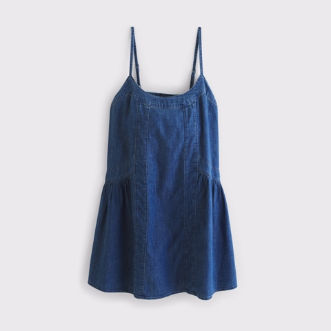 Женские платья Abercrombie & Fitch Denim Scoopneck Flowy Mini Dress