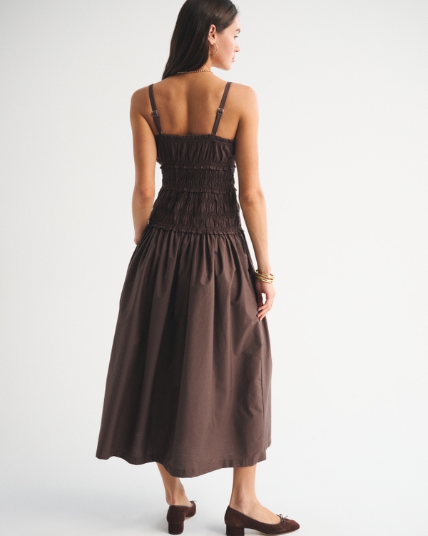Bra-Free Smocked Drop-Waist Maxi Dress
